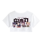 Kimetsu no Yaiba Neko - Crop Top Doble estampado