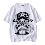 Trafalgar Law and Chopper - b/n Manga